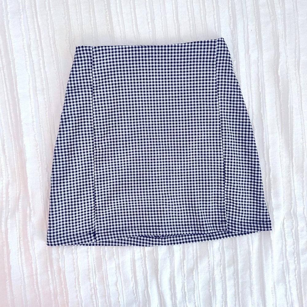 Brandy Melville John Galt Gingham Mini Skirt Size S